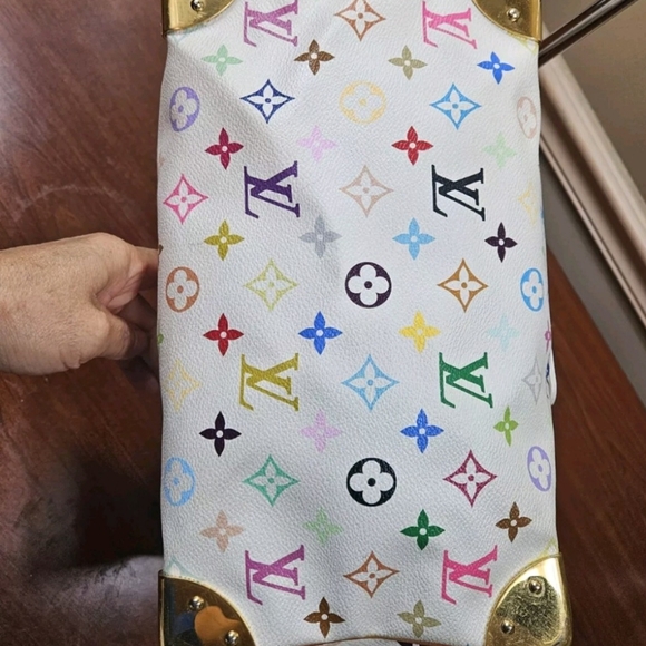 Auth Louis Vuitton Speedy 30 Multicolor White Bag - Picture 4 of 15